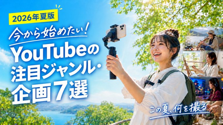 【2026年夏版】今から始めたいYouTubeの注目ジャンル・企画7選