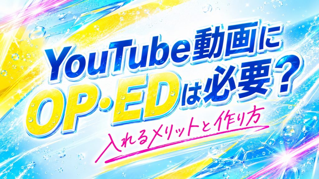 YouTube動画にOP・EDは必要か、入れるメリットと作り方を紹介するアイキャッチ画像