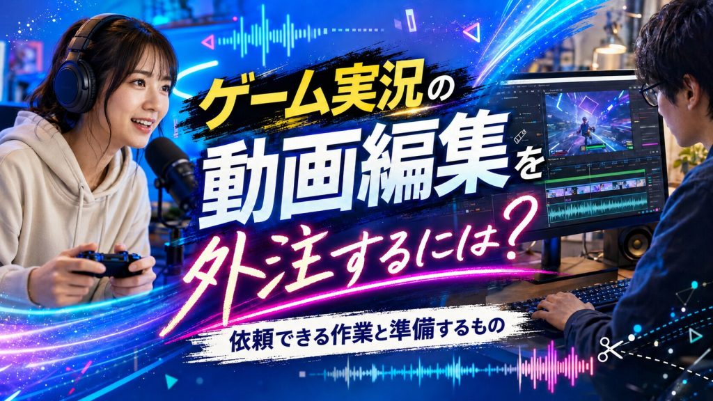 ゲーム実況の動画編集を外注するには？依頼できる作業と準備するものを解説