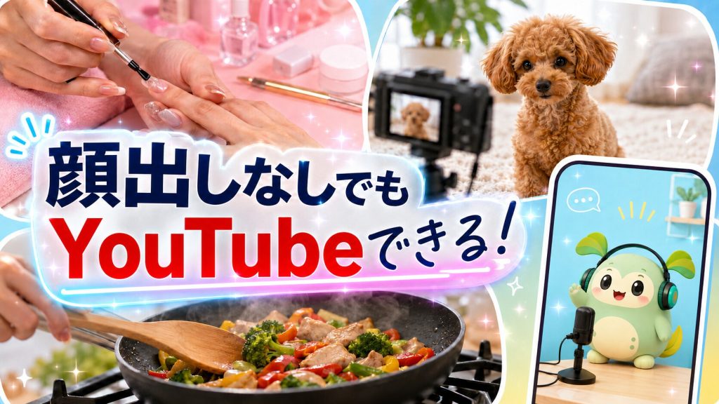顔出しなしでもYouTubeはできる？向いているジャンルと動画制作の方法を解説