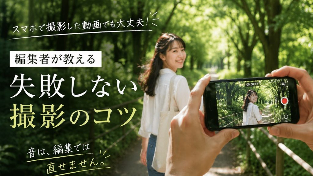 スマホで撮影した動画でも大丈夫！編集者が教える失敗しない撮影のコツ