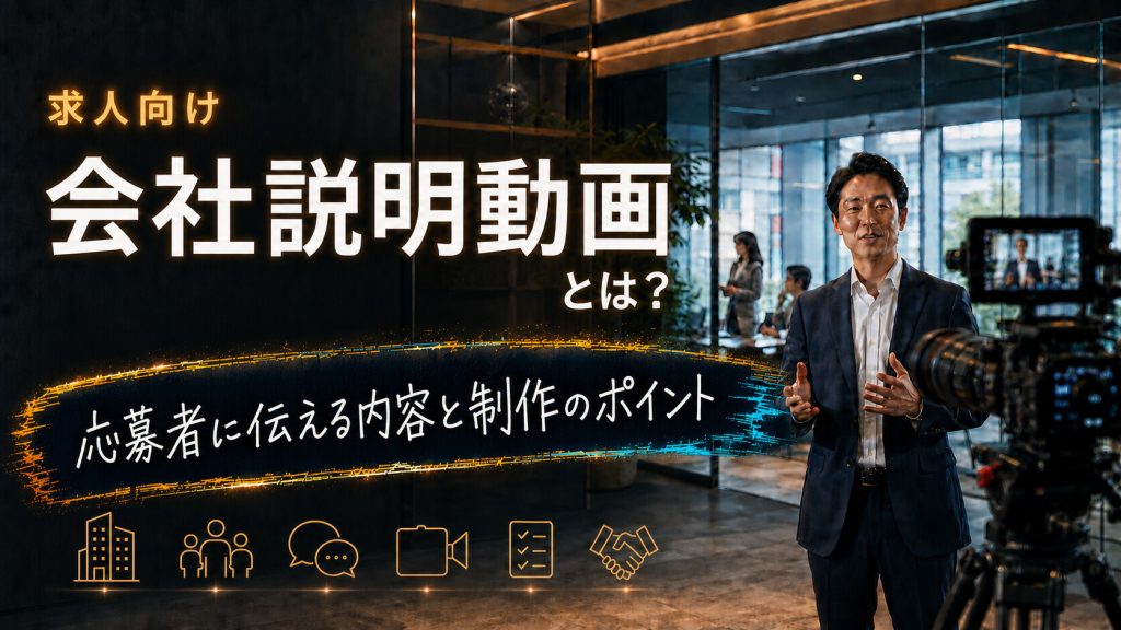 求人向け会社説明動画とは？応募者に伝える内容と制作のポイント