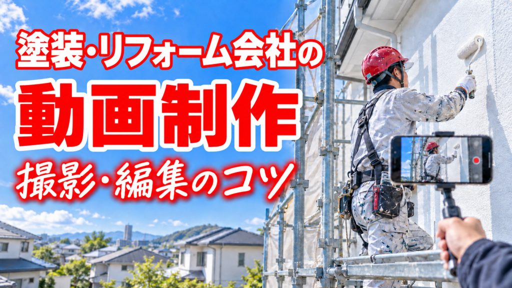 塗装・リフォーム会社の動画制作｜施工事例の撮影方法と注意点