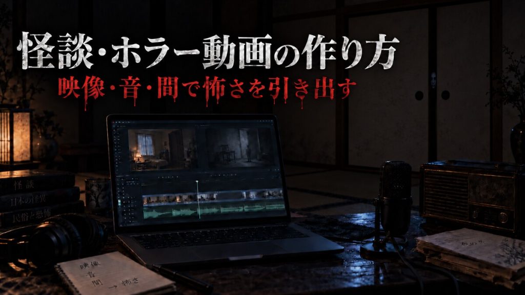 ホラー動画の作り方｜怪談を怖く見せる演出・編集方法