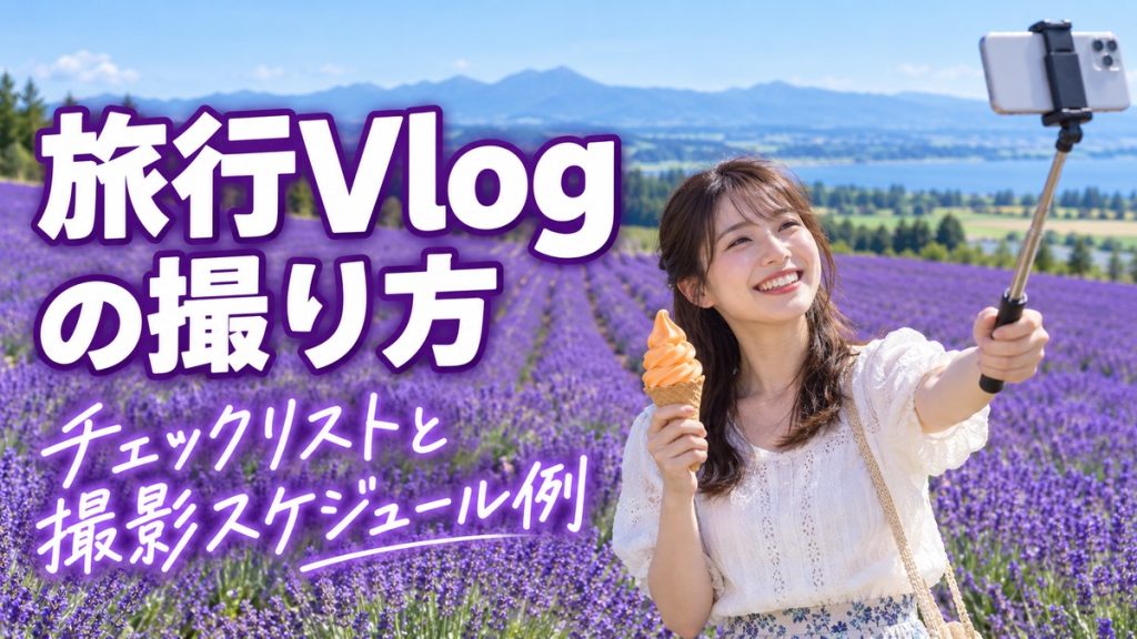 旅行Vlogの撮り方｜顔出し別チェックリストと撮影スケジュール例